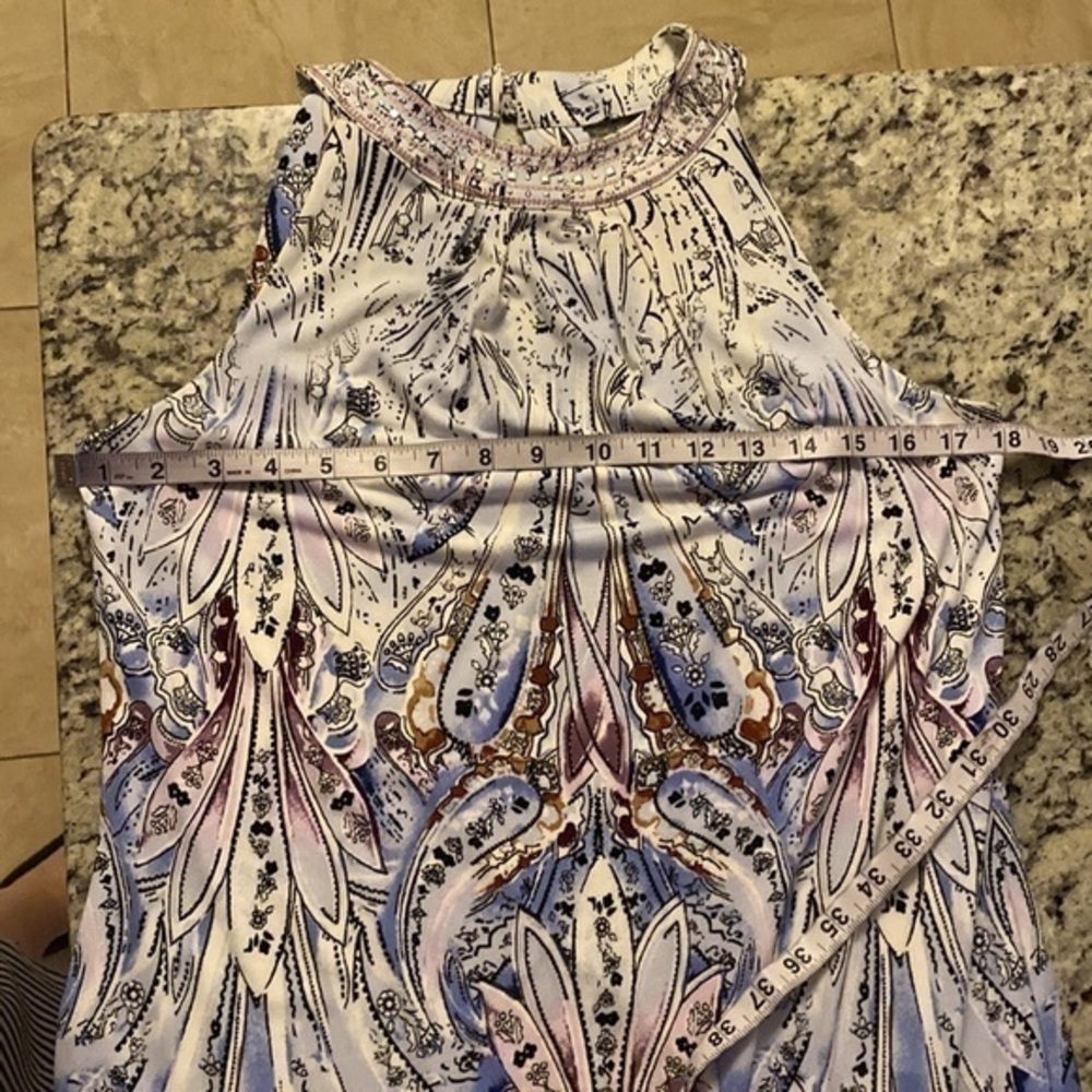 White House Black Market Blue and Purple Strappy-Back Dress - Picture 13 of 13